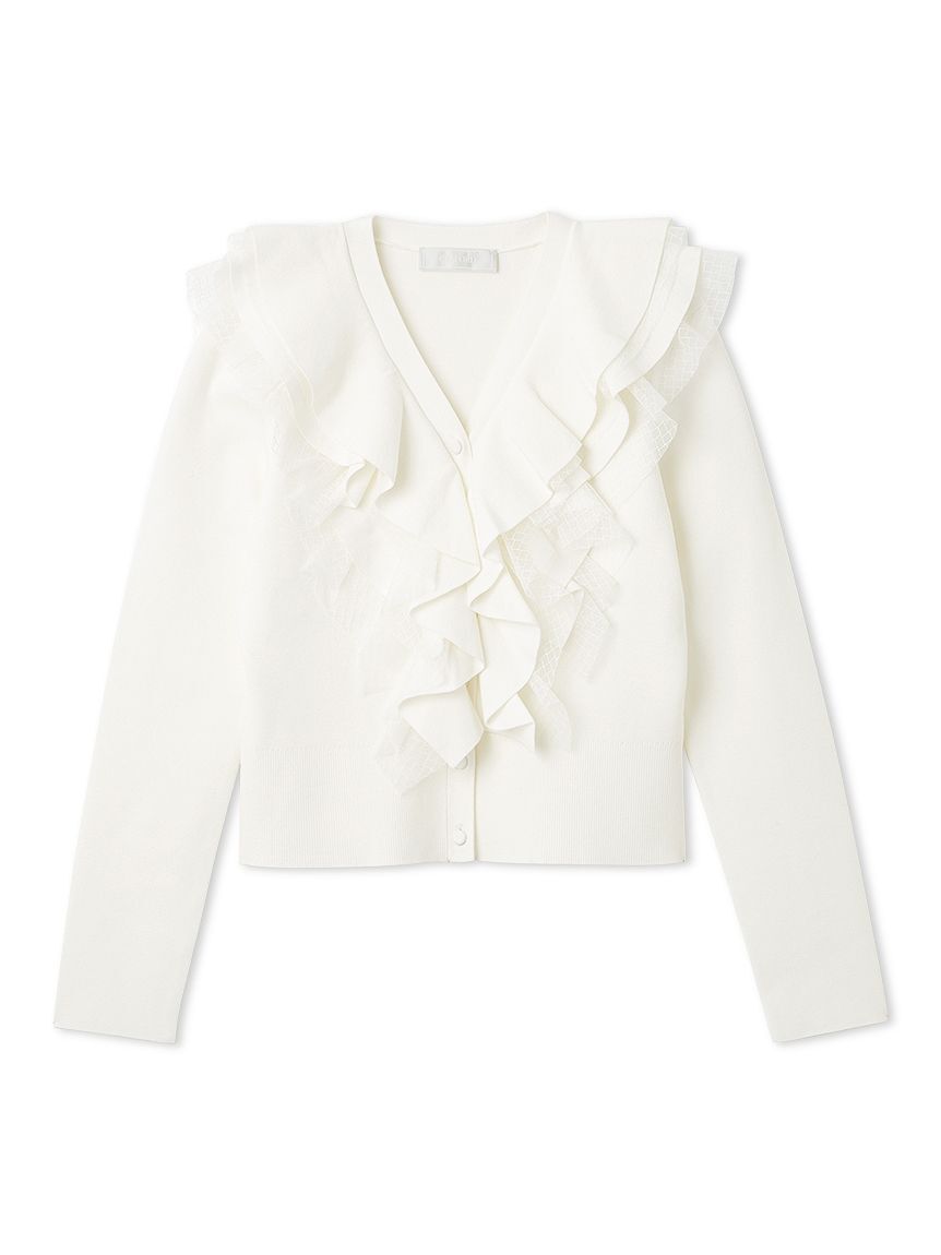 CELFORD「【UVカット】【洗える】フリルニットカーディガン」|カーディガン|