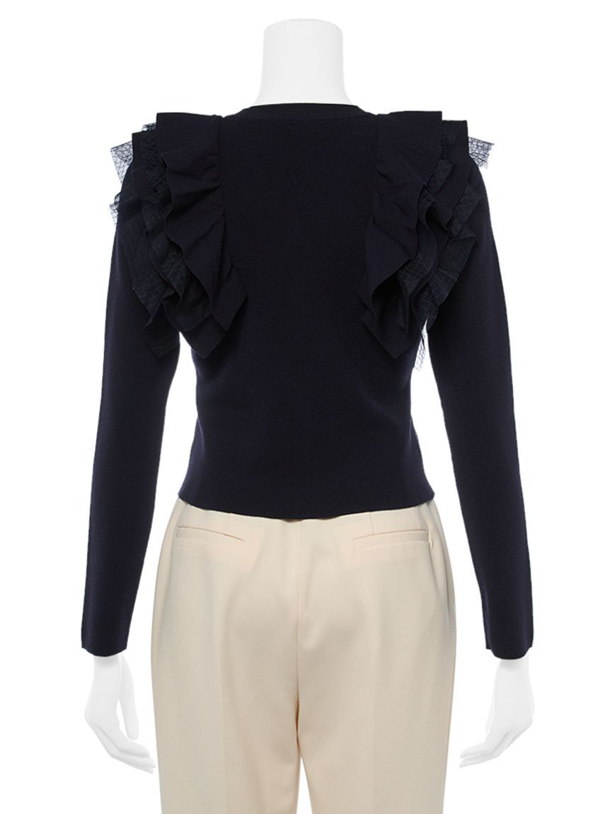 CELFORD「【UVカット】【洗える】フリルニットカーディガン」|カーディガン|