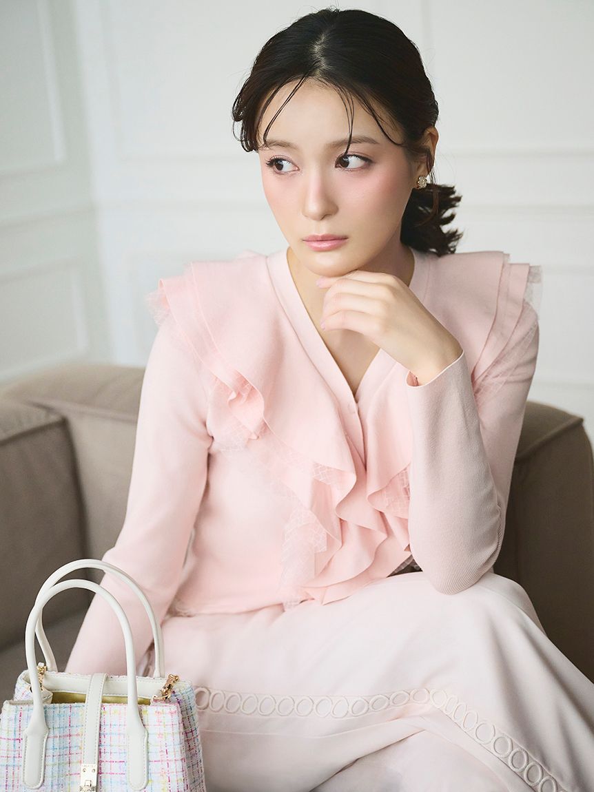 CELFORD「【UVカット】【洗える】フリルニットカーディガン」|カーディガン|LPNK