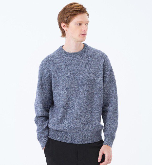 MACKINTOSH PHILOSOPHY「5Gムリネ天竺 クルーネックプルオーバー」|ニット・セーター|ネイビー