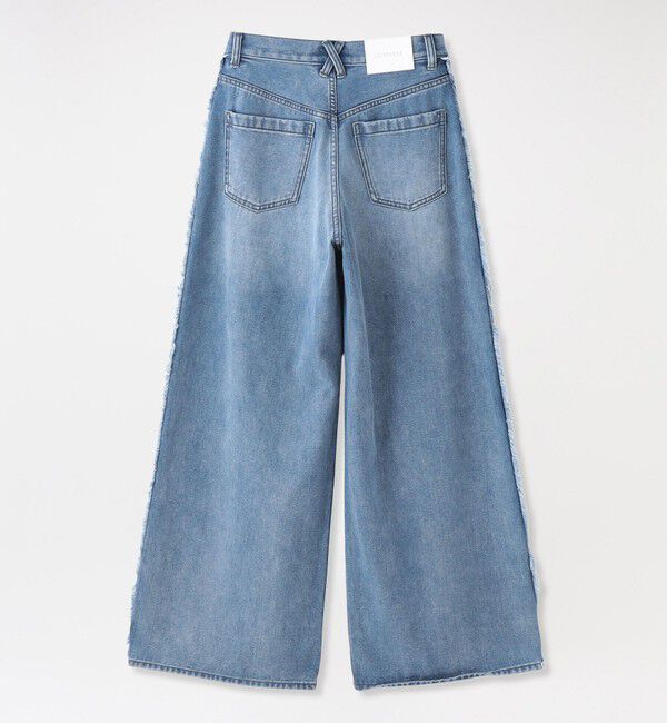  「サイドフリンジワイドデニム」|デニム|