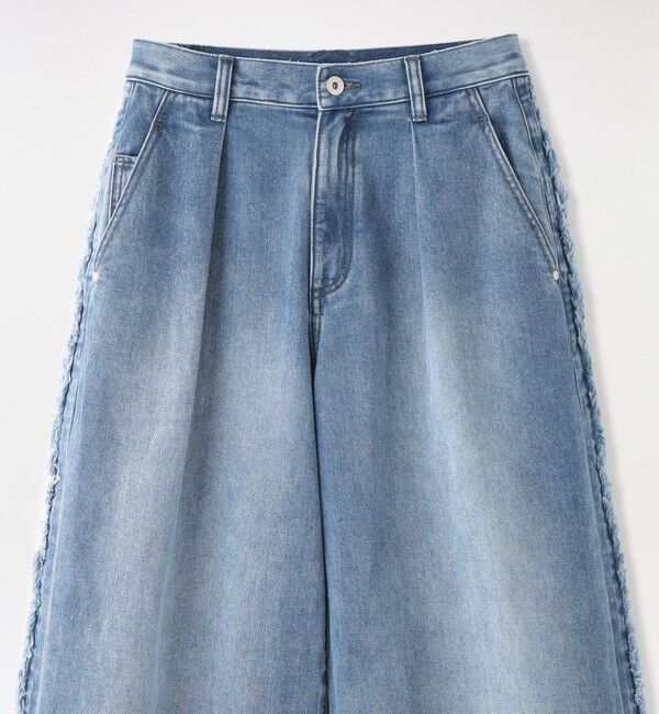  「サイドフリンジワイドデニム」|デニム|