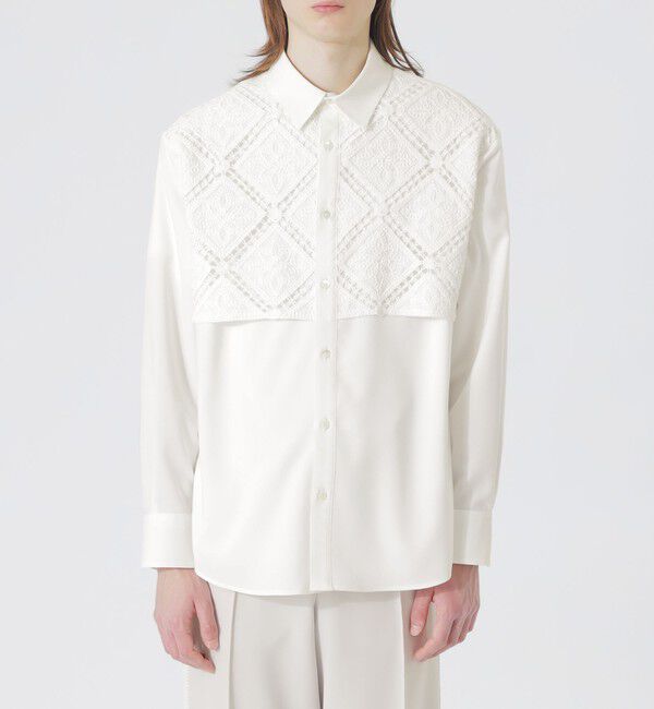  「コードレースコンビシャツ」|シャツ・ブラウス|