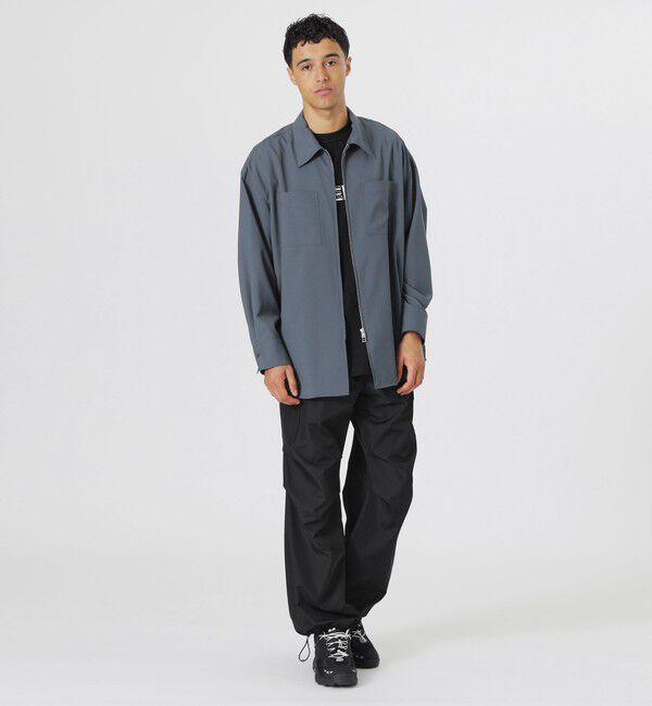  「ウールミックスポプリンジップシャツ」|シャツ・ブラウス|