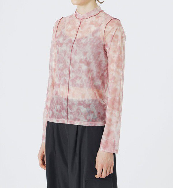  「マーブルプリントシアートップス」|Tシャツ・カットソー|