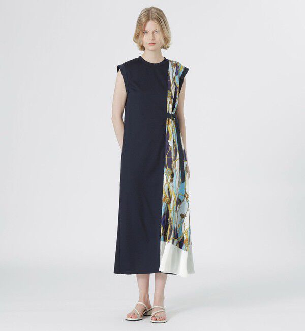  「スカーフサイドブロッキングワンピース」|ワンピース|