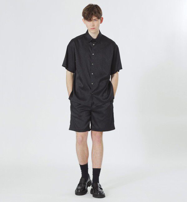  「サテンジャカードショートスリーブシャツ」|シャツ・ブラウス|