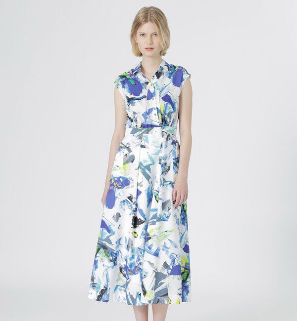  「【KANAKO SASAKI】コラボレーション シャツドレス」|ワンピース|サックスブルー