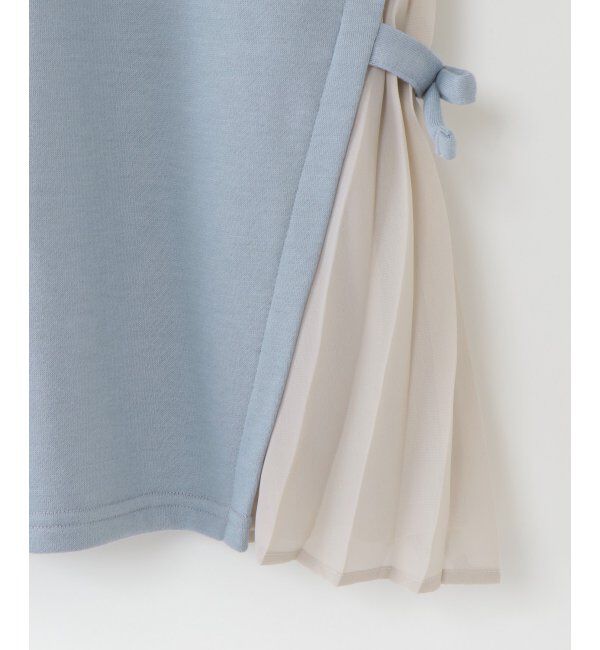 ikka kids「【キッズ】シフォンプリーツ切り替え裏毛ワンピース（100~160cm）」|スカート|