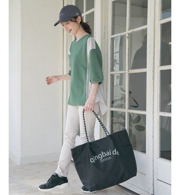 ikka「撥水ロゴ入りビッグトートバッグ」|その他|