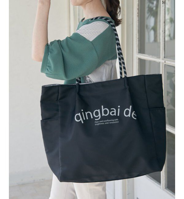 ikka「撥水ロゴ入りビッグトートバッグ」|その他|