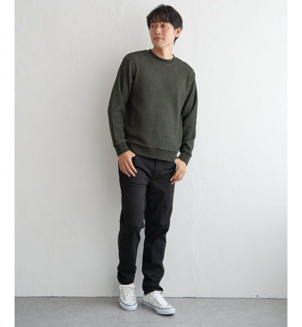 ikka「ビッグワッフルクルーネックプルオーバー」|パーカー|