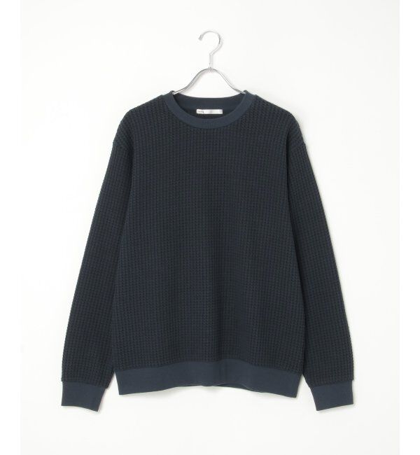 ikka「ビッグワッフルクルーネックプルオーバー」|パーカー|