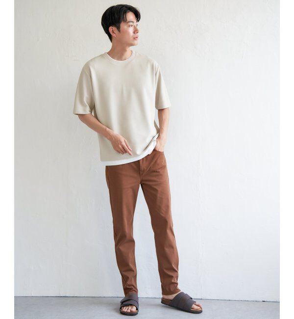 ikka「【吸水速乾】ドライ鹿の子レイヤードTシャツ5分袖」|Tシャツ・カットソー|