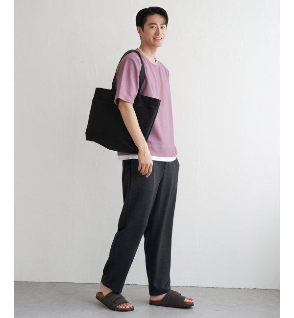 ikka「【吸水速乾】ドライ鹿の子レイヤードTシャツ5分袖」|Tシャツ・カットソー|