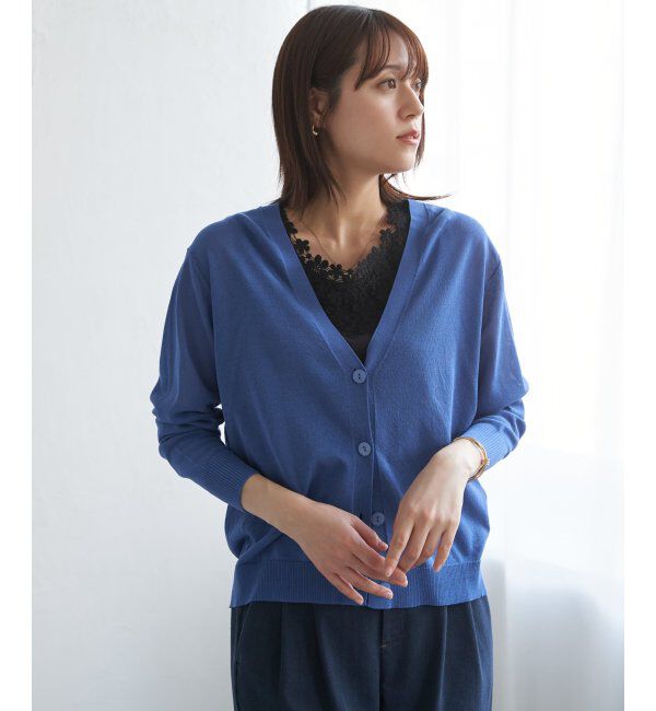 ikka「【洗濯機で洗える／接触冷感】針抜きシアーニットカーディガン【UVカット】」|その他|