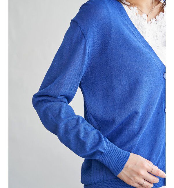 ikka「【洗濯機で洗える／接触冷感】針抜きシアーニットカーディガン【UVカット】」|その他|