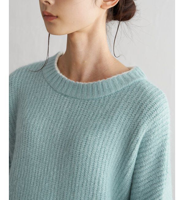 Lbc with Life「配色ステッチ畦ニットプルオーバー」|カーディガン|