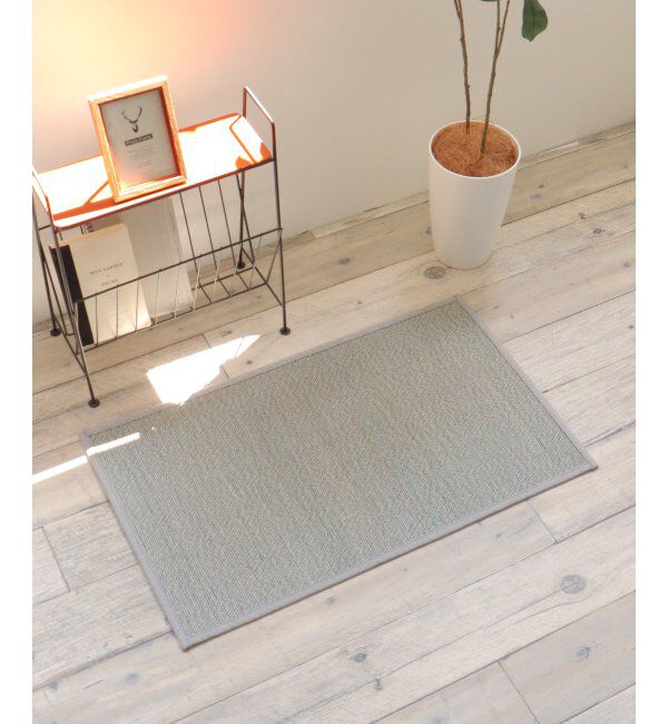 Lbc with Life「デニム 竹フロアマット」|クッション・クッションカバー|ブルー