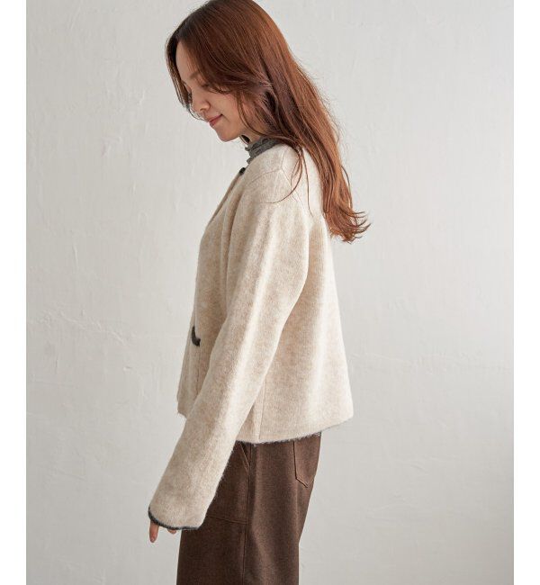 Lbc with Life「配色ポケットショートカーディガン」|カーディガン|