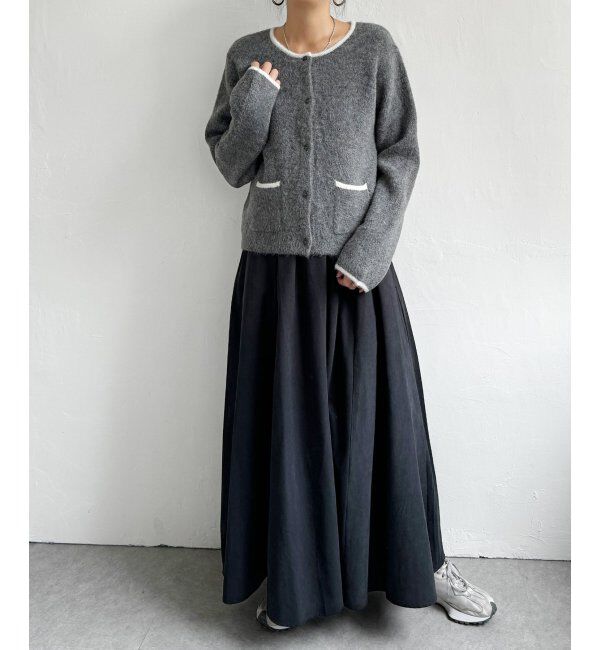 Lbc with Life「配色ポケットショートカーディガン」|カーディガン|