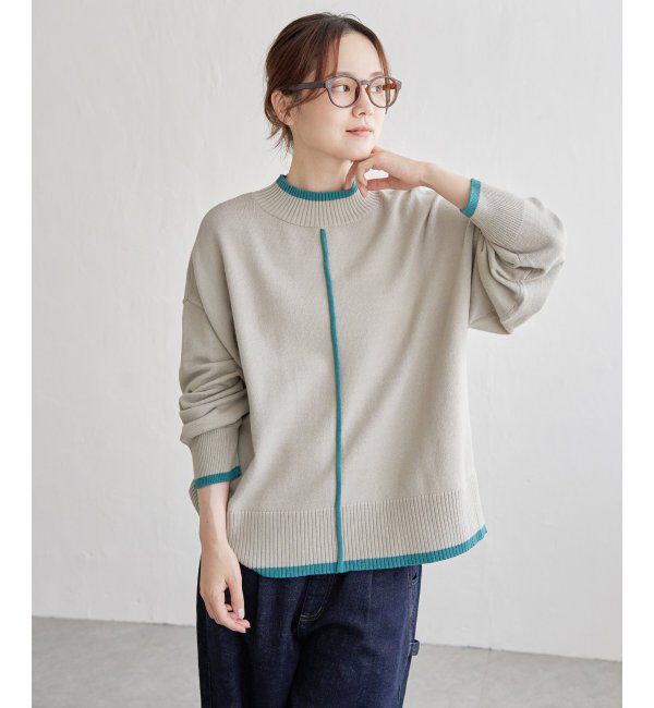 Lbc with Life「配色リブプルオーバー」|カーディガン|