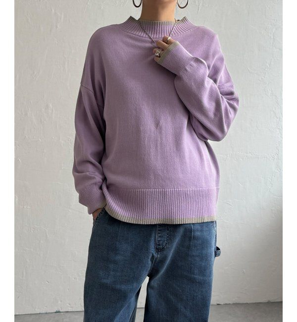 Lbc with Life「配色リブプルオーバー」|カーディガン|