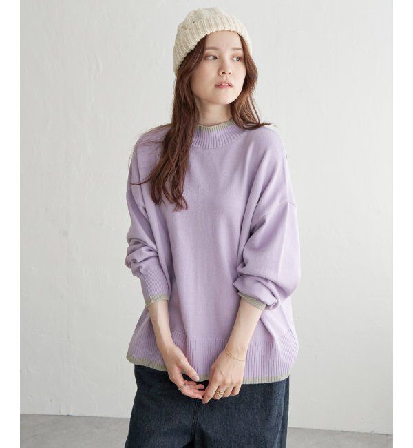 Lbc with Life「配色リブプルオーバー」|カーディガン|