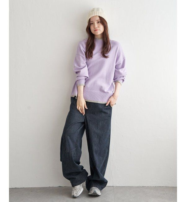 Lbc with Life「配色リブプルオーバー」|カーディガン|