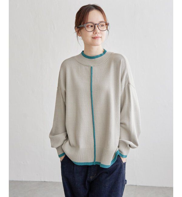 Lbc with Life「配色リブプルオーバー」|カーディガン|
