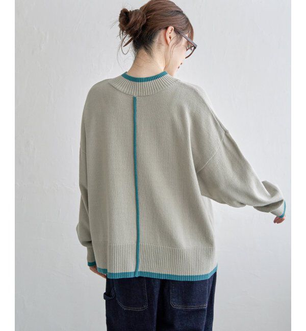 Lbc with Life「配色リブプルオーバー」|カーディガン|