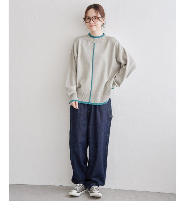 Lbc with Life「配色リブプルオーバー」|カーディガン|