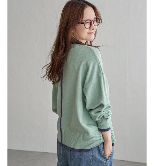 Lbc with Life「配色リブプルオーバー」|カーディガン|