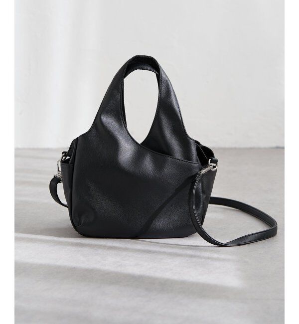 Lbc with Life「フェイクレザークリ手バッグミニショルダー」|その他|ブラック