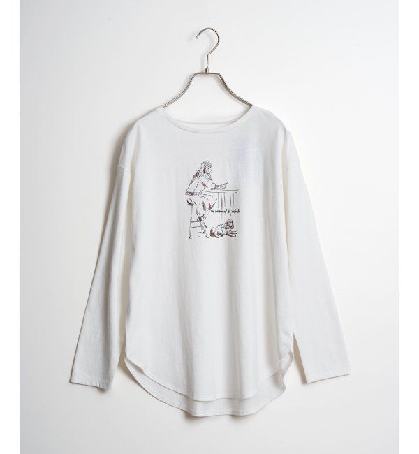 Lbc with Life「Girlプリントロゴ刺繍ロンT」|Tシャツ・カットソー|