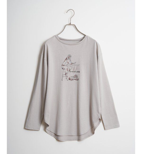 Lbc with Life「Girlプリントロゴ刺繍ロンT」|Tシャツ・カットソー|