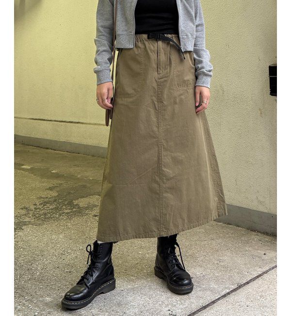 Lbc with Life「コットンツイルワークベルトスカート」|スカート|