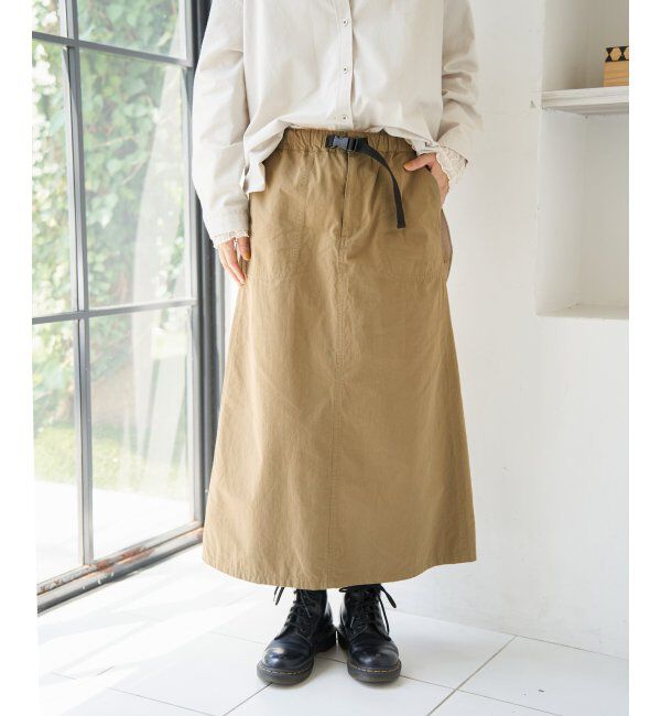 Lbc with Life「コットンツイルワークベルトスカート」|スカート|
