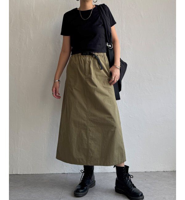 Lbc with Life「コットンツイルワークベルトスカート」|スカート|