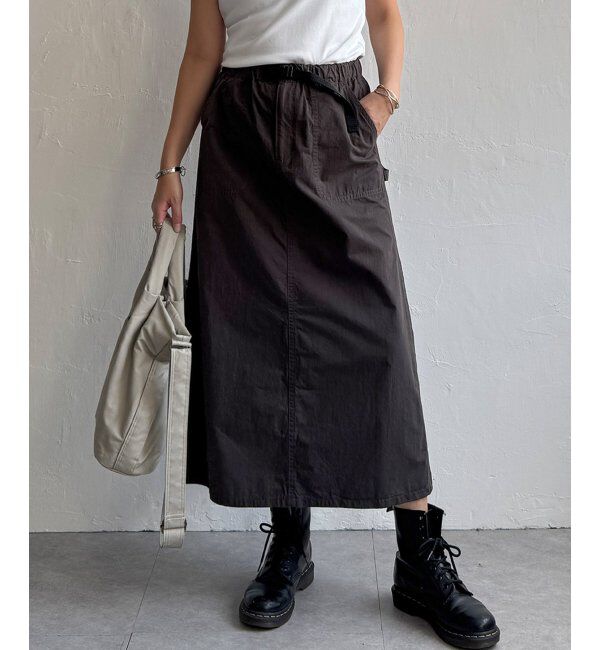 Lbc with Life「コットンツイルワークベルトスカート」|スカート|