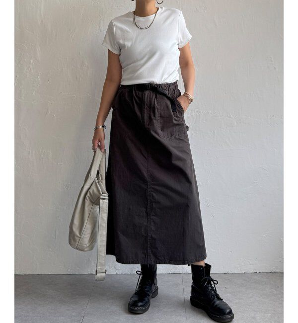 Lbc with Life「コットンツイルワークベルトスカート」|スカート|