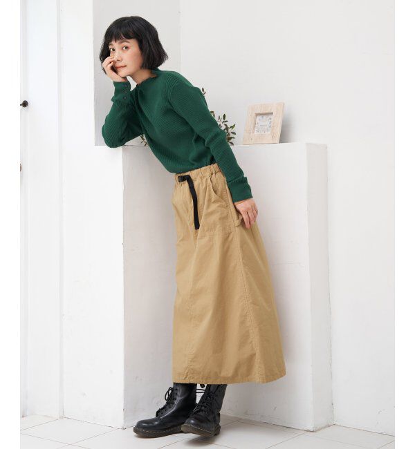 Lbc with Life「コットンツイルワークベルトスカート」|スカート|