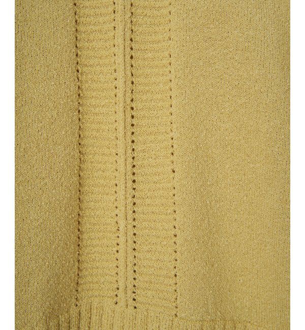 Lbc with Life「ミニブークレサイドスリットニット」|カーディガン|