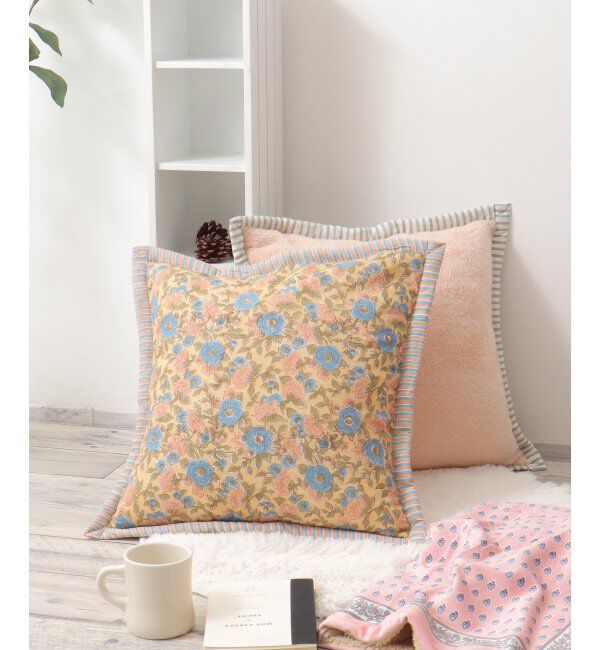 Lbc with Life「クッションカバーカリーノブロック」|クッション・クッションカバー|イエロー