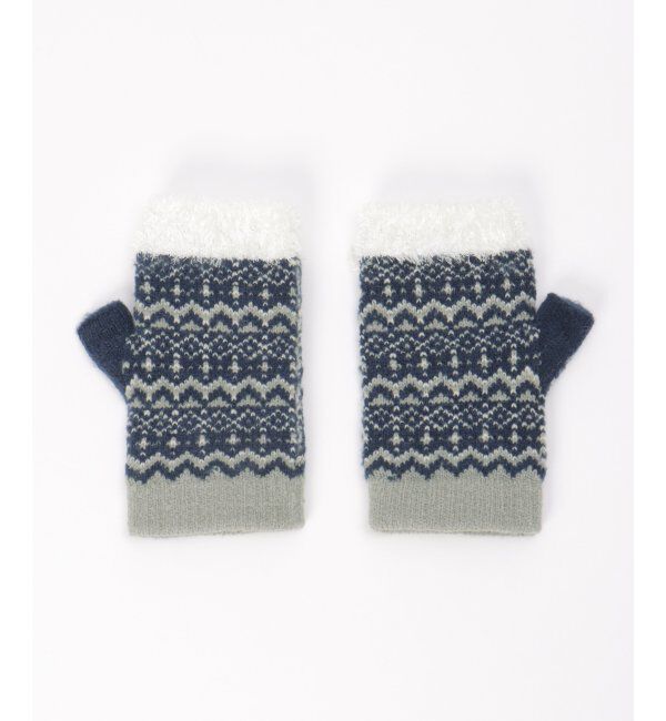 Lbc with Life「ジャガード指手先ファーニット」|手袋|