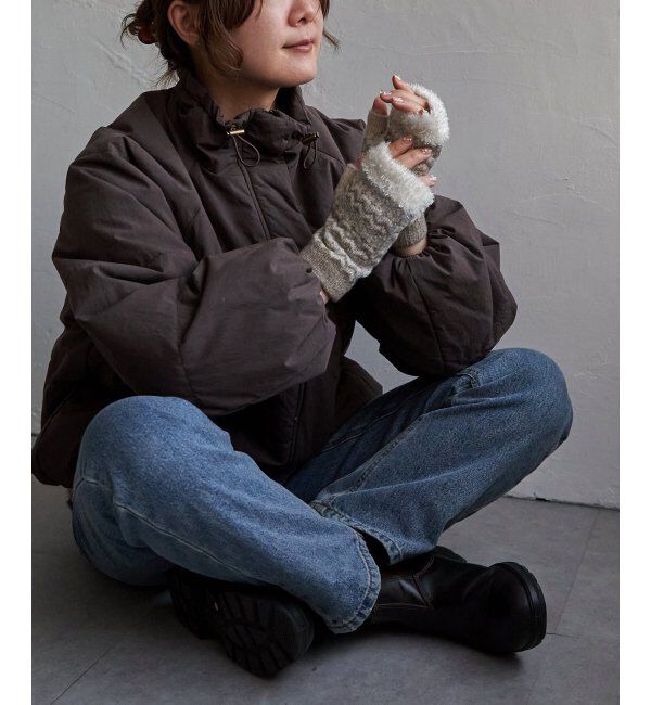 Lbc with Life「ジャガード指手先ファーニット」|手袋|