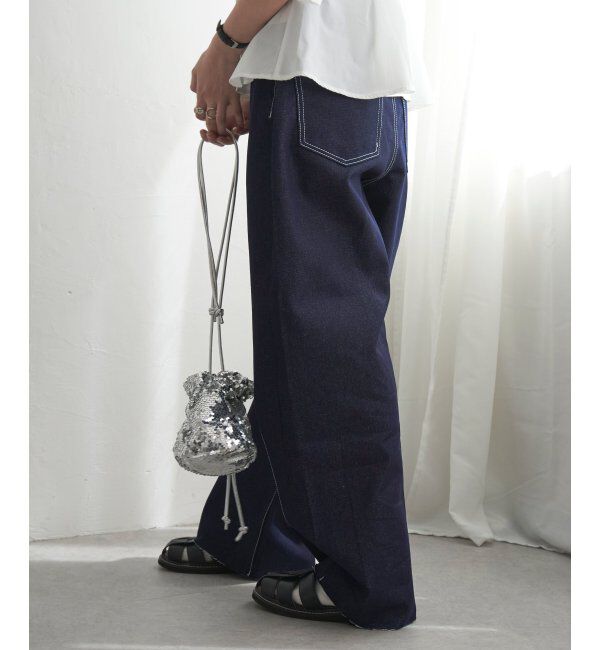 VENCE share style「リジットデニムカーブパンツ」|デニム|