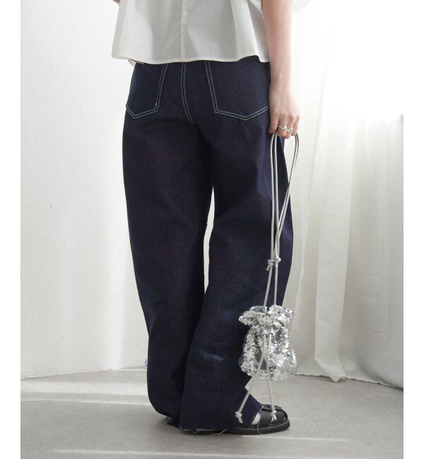 VENCE share style「リジットデニムカーブパンツ」|デニム|