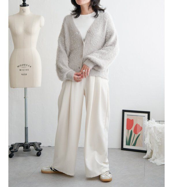 VENCE share style「ラメシャギーカーディガン」|カーディガン|