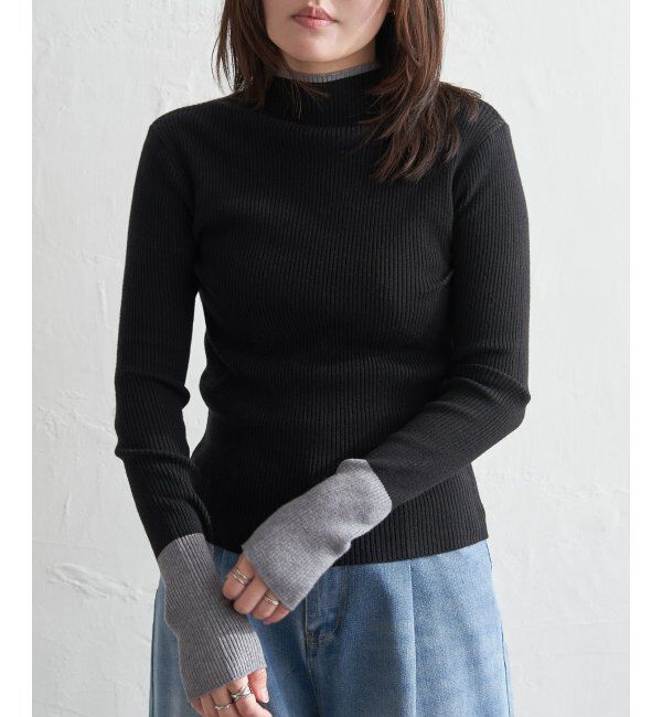 VENCE share style「配色クールクールハイネックプルオーバー」|タンクトップ|